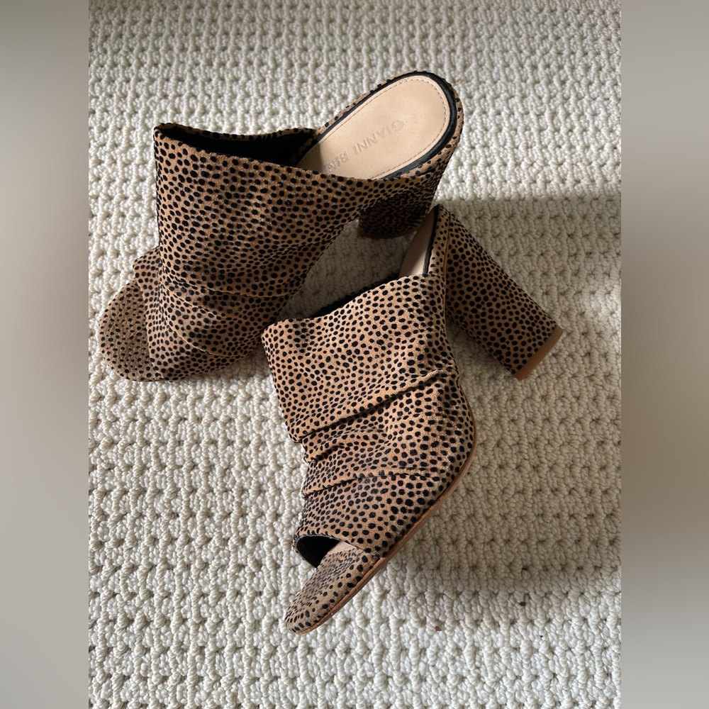 Gianni Bini Block Heel Animal Print Shoe
